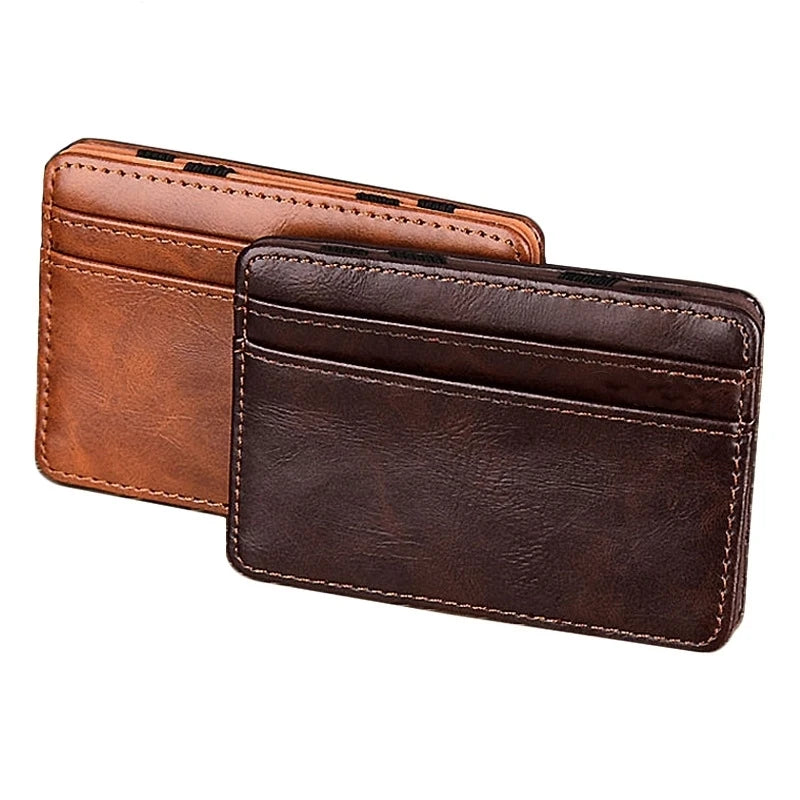 Fashion Men Slim Wallet Male Ultra Thin Short Men Magic Wallet Money Cash Card Holder Purse