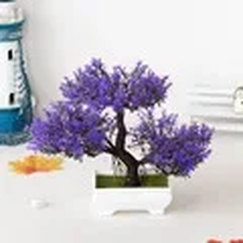 Artificial Plastic Plants Bonsai Small Tree Pot Potted Flower Garden Ornaments Home Decoration Hotel Garden Decor