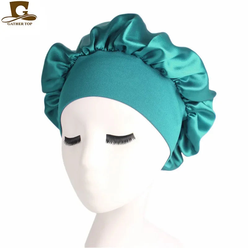 Soft Shower Caps Soft Silk Night Caps Hair Care Bonnet Nightcap for Women Beauty Salon Hair Care Hats Bathroom Products