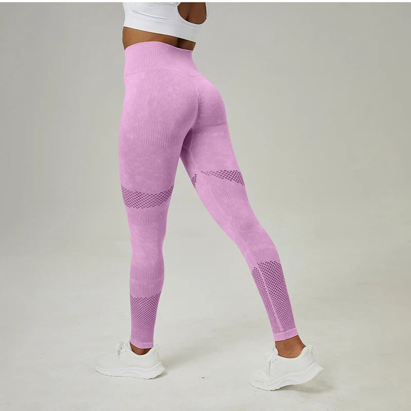 Women Leggings Yoga Pants Bubble Butt Push up Fitness Legging High Waist Scrunch Tight Gym Seamless Legging