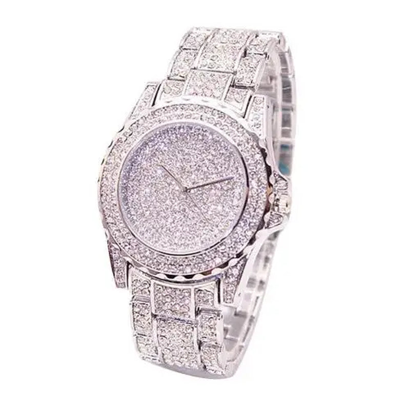 2022 Watch for Women Fashion Rhineston Women Watch Luxury round Quartz Watch Women'S Wristwatch Shinny Crystal Watch Reloj Mujer