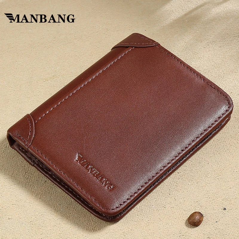 Classic Style Wallet Genuine Leather Men Wallets Short Male Purse Card Holder Wallet Men Fashion High Quality