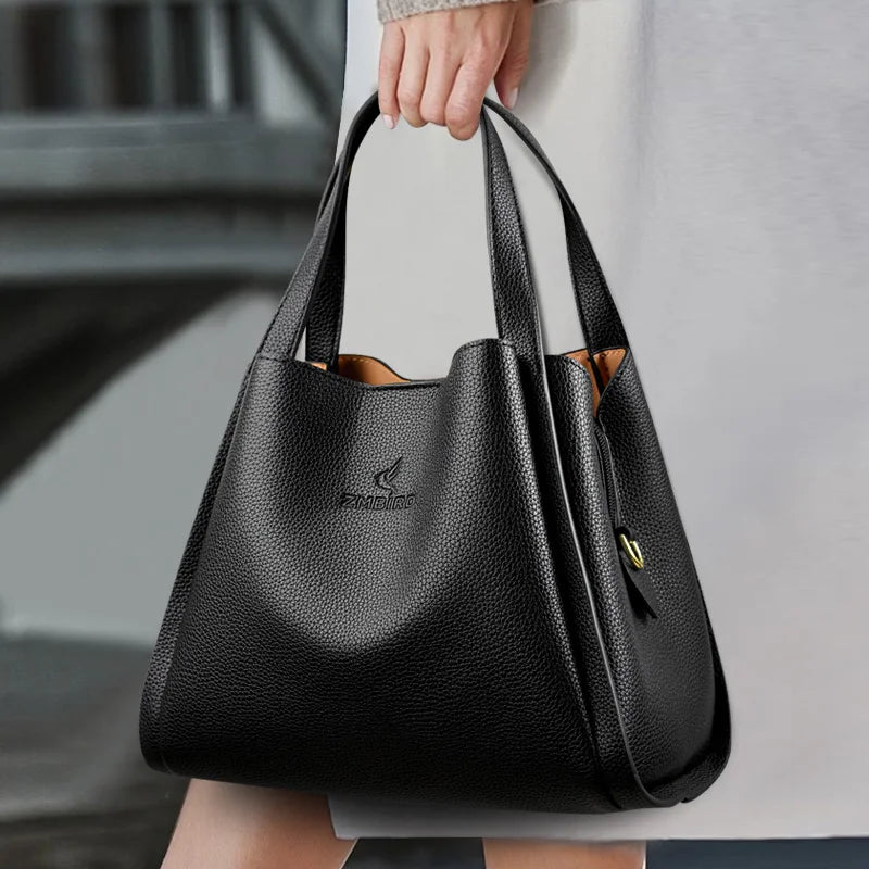 Designer Top-Handle Bag Luxury Handbags Women Leather Bags Ladies Shoulder Hand Bags for Women Female Tote Shopping Bucket Bag