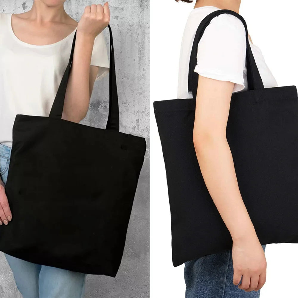 Ladies Shopping Bag Eco-Friendly Supermarket Shopping Bag Reusable Handbag Casual Folding Portable Canvas Bag