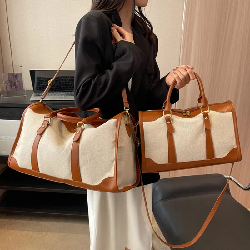 2024 Women Fashion Travel Bag Storage Tote Handbags Casual Single Shoulder Crossbody Bag Portable Large Capacity Commuter Bag