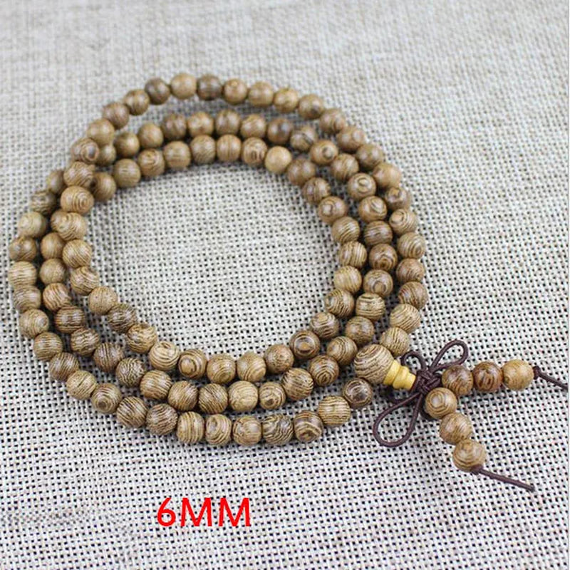 Chicken Wing Wood Buddhist Prayer Beads Tibetan Mala Buddha Bracelet Rosary Wooden Bangle Women Men Jewelry Pulseira