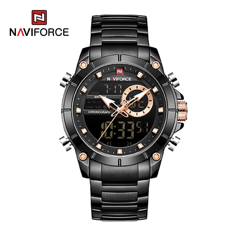 Luxury Original Sports Wrist Watch for Men Quartz Steel Waterproof Digital Fashion Watches Male Relogio Masculino 9163