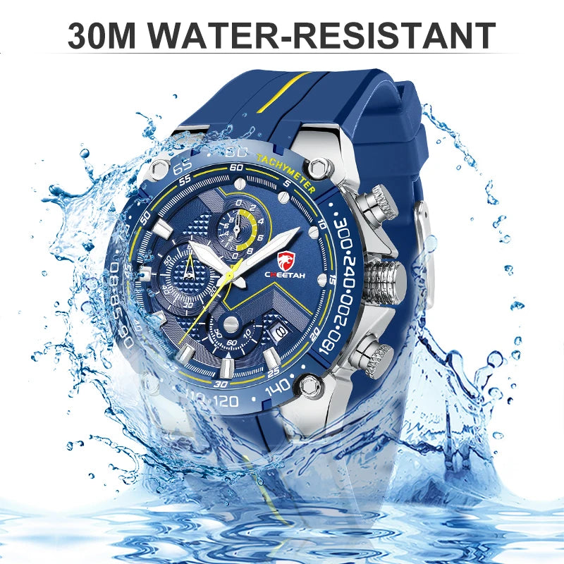 Men Watch  Fashion Luxury Business Wristwatch Silicone Waterproof Clock with Date and Luminous Function Relogio Masculino