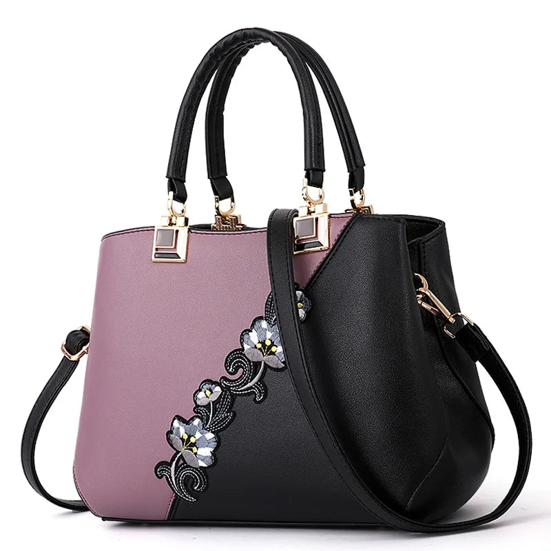 Embroidered Messenger Bags Women Leather Handbags Bags for Women 2021 Sac a Main Ladies Hand Bag Female Hand Bag New