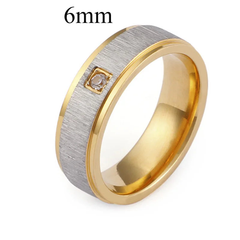 Couple Wedding Rings for Men and Women 14K Gold Plated CZ Stone 1 Pair Love Alliance Fashion Accessories Jewelry Proposal Ring