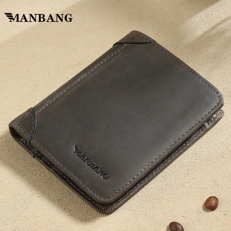 Classic Style Wallet Genuine Leather Men Wallets Short Male Purse Card Holder Wallet Men Fashion High Quality