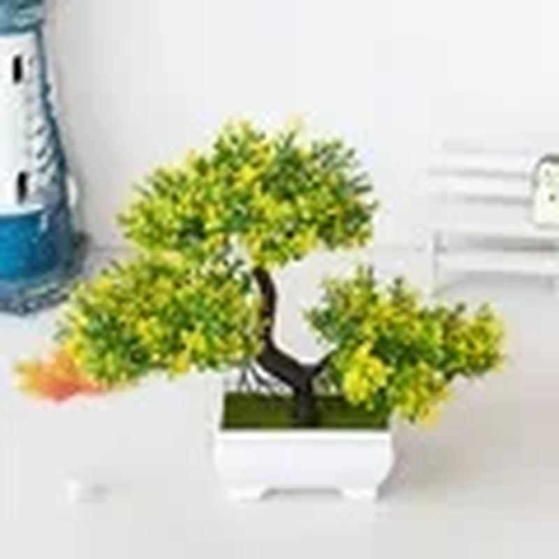 Artificial Plastic Plants Bonsai Small Tree Pot Potted Flower Garden Ornaments Home Decoration Hotel Garden Decor