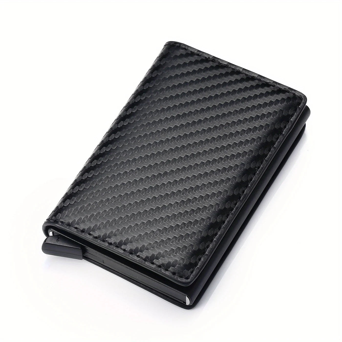 Credit Card Holder Men Wallet RFID Aluminium Box Bank PU Leather Wallets with Money Clip Designer Anti-Theft Wallet Card Holder