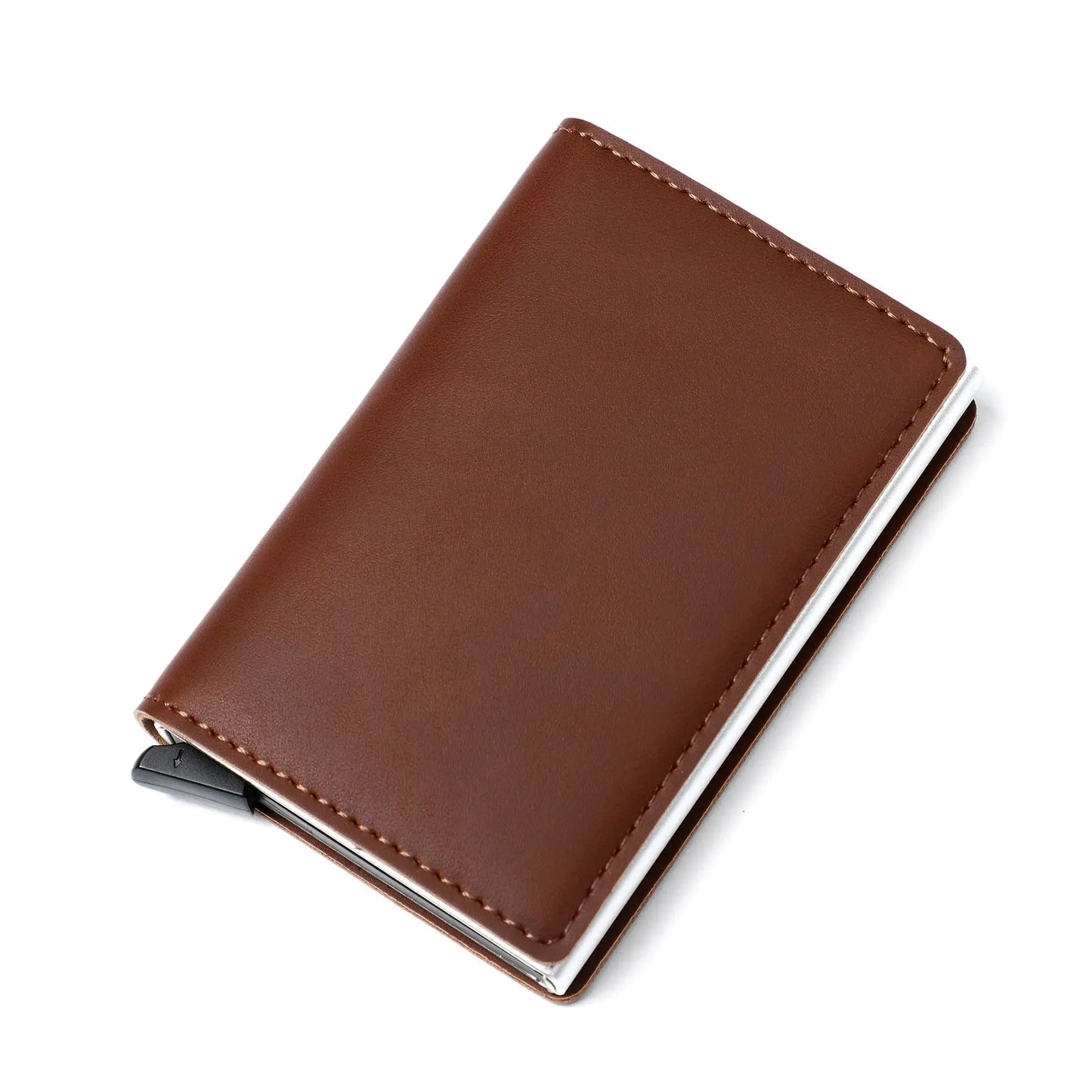 Wallet Credit Card Holder Men Wallet RFID Box Bank Card Holder Vintage Leather Wallet with Money Clips