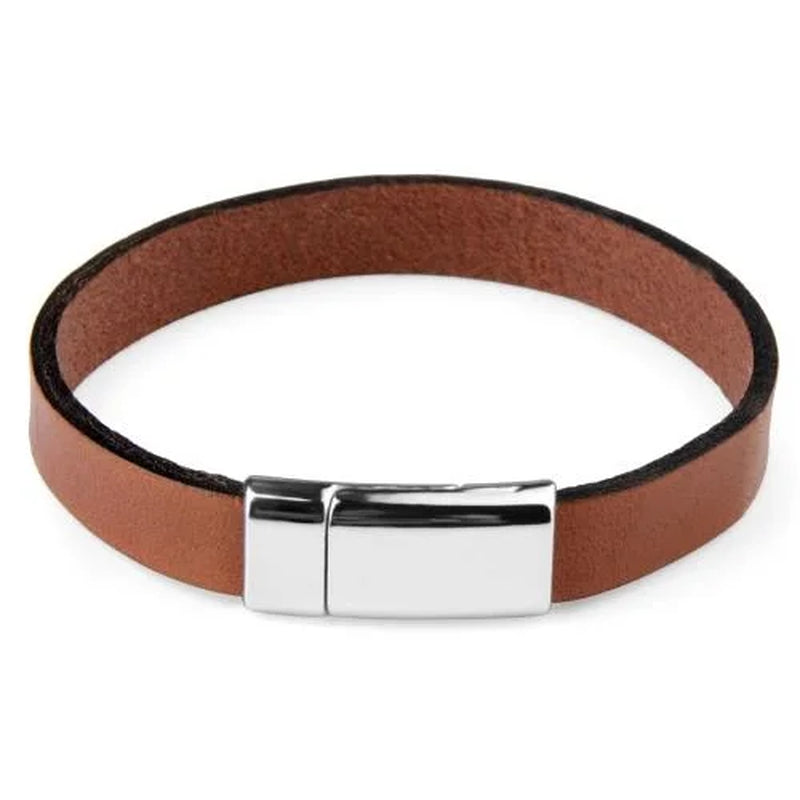 Genuine Leather Retro Bracelet Black and Brown with Magnetic Clasp Cowhide Wrap Bracelet for Men Women Jewelry