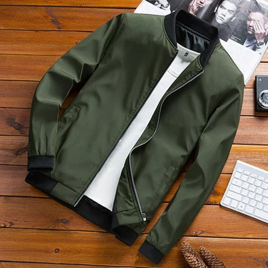 Men'S Bomber Jackets Male Outwear Slim Fit Aviator Coats Fashion Man Streetwear Hip Hop Baseball Uniform Jackets Clothing