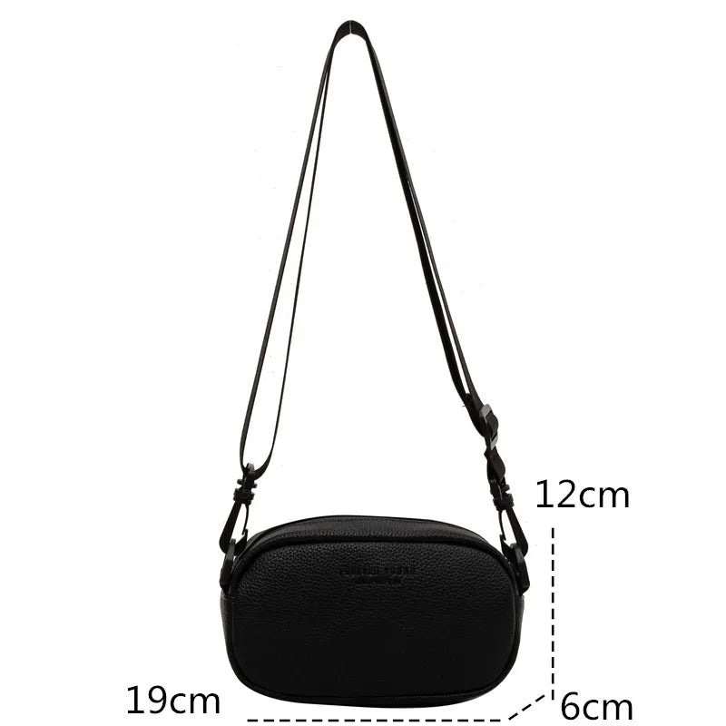 New Korean Fashion Crossbody Bags Women&Men Unisex Purses and Handbags Luxury Leather Simple Bag Shoulder Bag Female School Bag