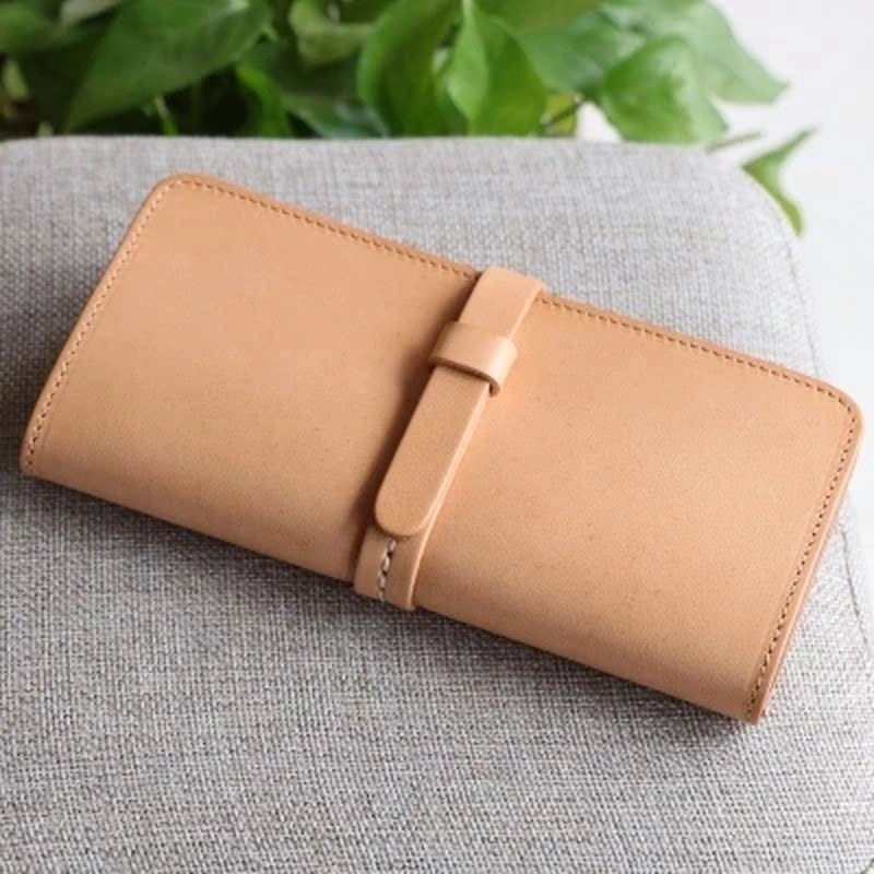 Luxury Handmade Men Genuine Leather Wallet Men Purse Women Leather Long Wallet Clutch Bag Male Purse Money Bag