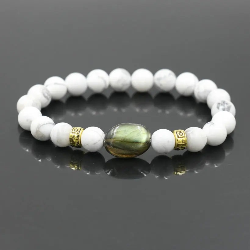 Top Quality Men'S Bracelet Hematite Stone Labradorite Moonstone Beads Bracelet for Women Buddha Bracelet Jewelry Gift Tobilleras