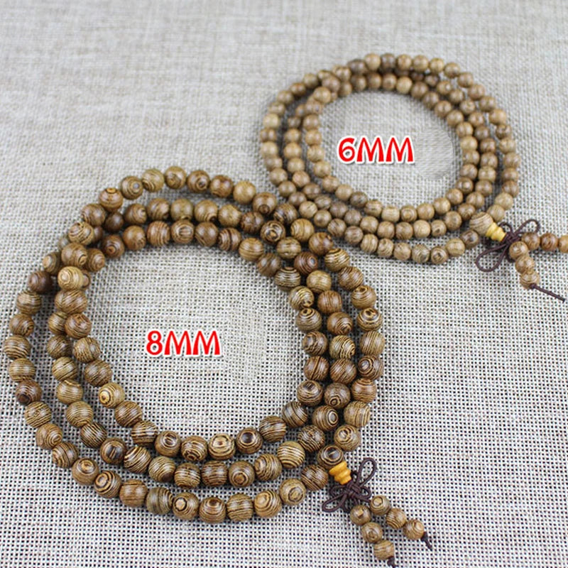 Chicken Wing Wood Buddhist Prayer Beads Tibetan Mala Buddha Bracelet Rosary Wooden Bangle Women Men Jewelry Pulseira