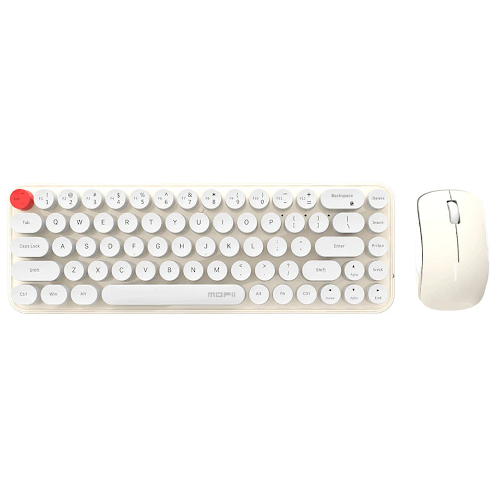 Keyboard Mouse Combo Mixed Color 2.4G Wireless Keyboard Mouse Set Circular Suspension Key Cap Ergonomics Keyboard for PC Laptop