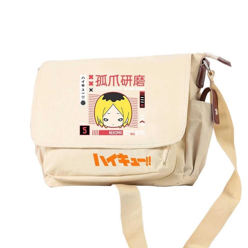 Hot Anime Haikyuu!! Crossbody Bags Cartoon Shoyo Hinata Bookbag Oxford School Bagpack Students Messenger Bag Women Handbag