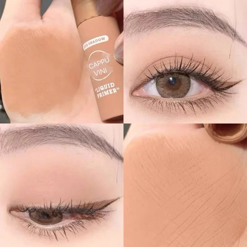 Cappuvini Matte Eyeshadow Cream Smooth Nude Eye Makeup Long Lasting Waterproof Orange Apricot Nude Liquid Eyeshdaow AC389