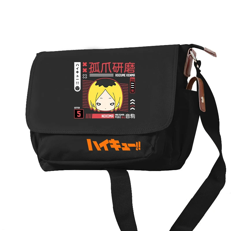 Hot Anime Haikyuu!! Crossbody Bags Cartoon Shoyo Hinata Bookbag Oxford School Bagpack Students Messenger Bag Women Handbag