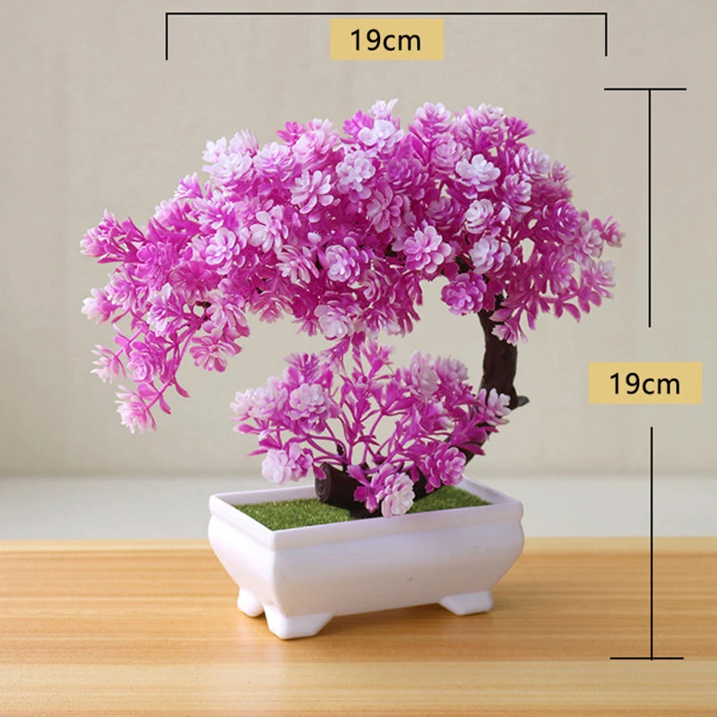 Simulated Plant Tree Bonsai Artificial Plastic Plants Flowers Potted Indoor Hotel Table Decoration Garden Arrangement Ornaments