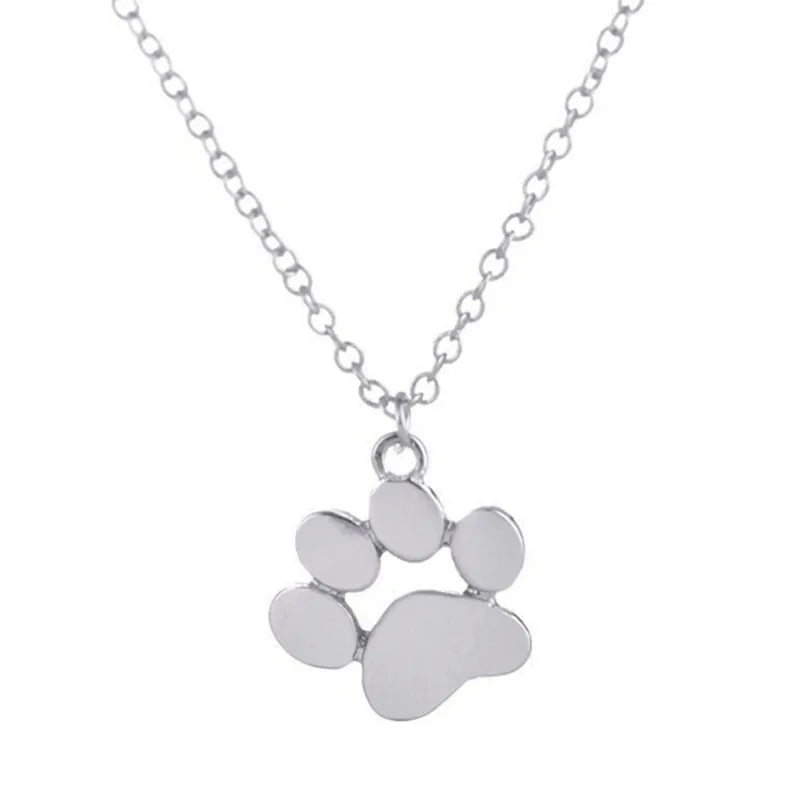 Cute Delicate Statement Necklaces Chokers Necklace Tassut Cat and Dog Paw Print Animal Jewelry Women Pendant