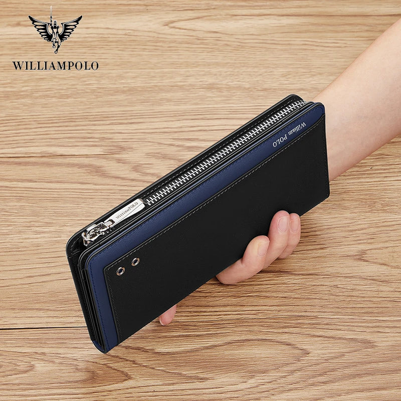 Wallet for Men Coin Leather Luxury Brand Men Wallets Long Zipper Clutch Business Designer Card Holder Wallet