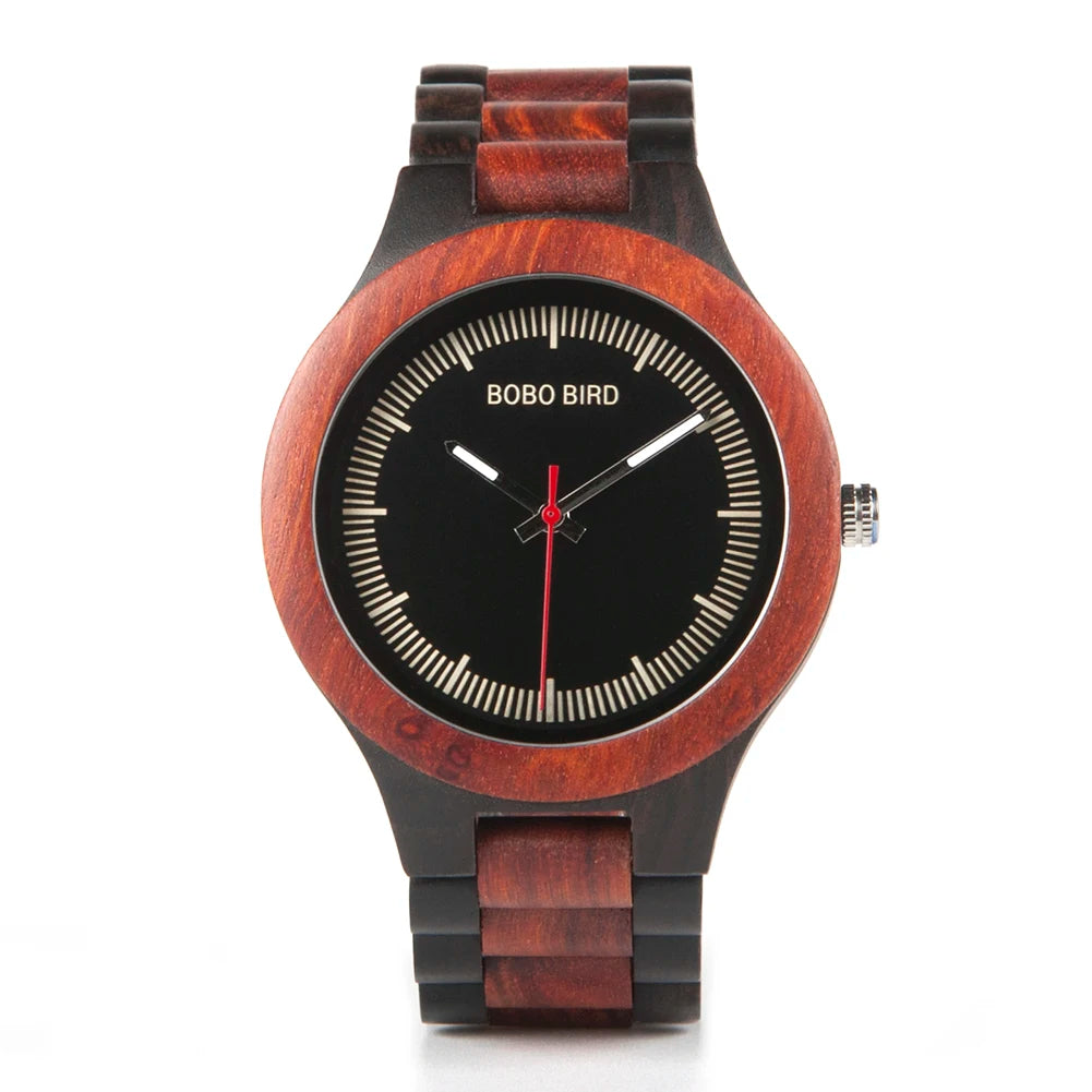 Relogio Masculino  Wood Men Watch Zabra Wooden Timepieces Quartz Watches for Men Watch Custom Gift Drop Shipping