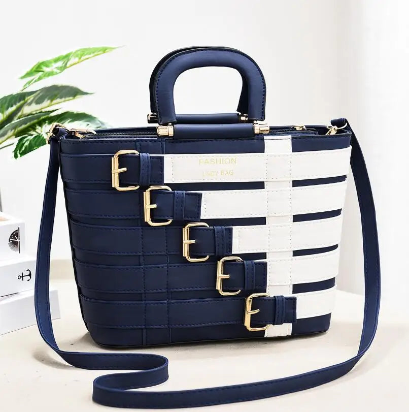 2024 Luxury Handbags Women Bags Designer Large Solid Belt Buckle Crossbody Shoulder Bags Women Messenger Bags Ladies Handbag