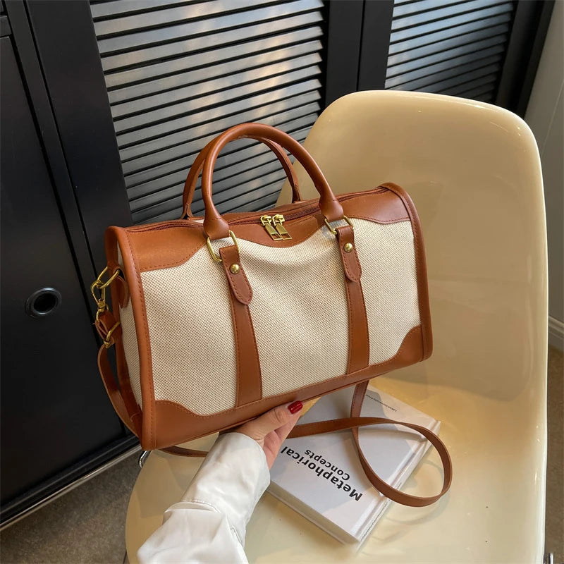 2024 Women Fashion Travel Bag Storage Tote Handbags Casual Single Shoulder Crossbody Bag Portable Large Capacity Commuter Bag