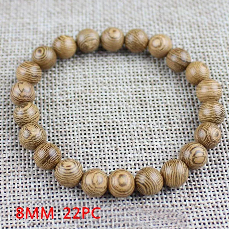 Chicken Wing Wood Buddhist Prayer Beads Tibetan Mala Buddha Bracelet Rosary Wooden Bangle Women Men Jewelry Pulseira