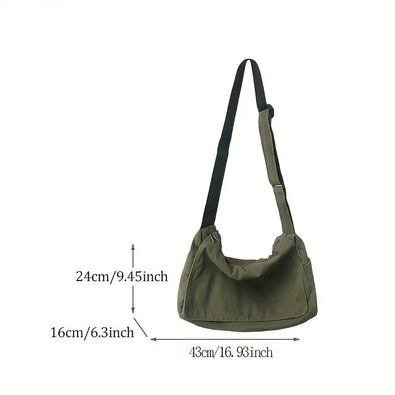 Women'S Messenger Bag Vintage Handbag Canvas Teenager Shoulder Tote Bags Casual Handbag Crossbody Handbags