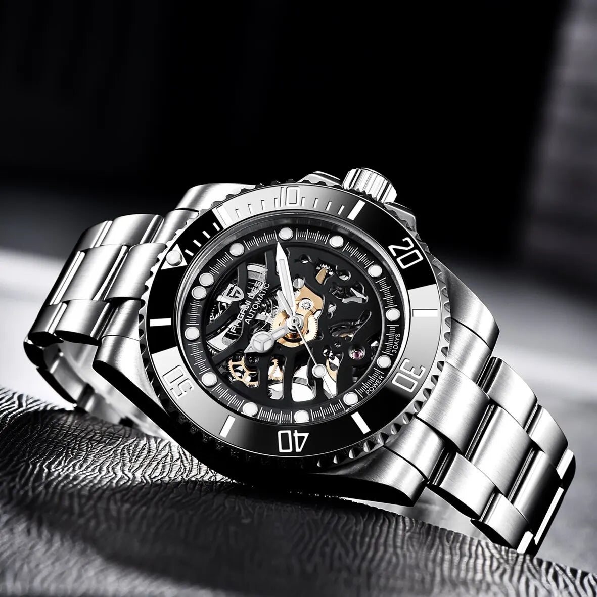 Stainless Steel Waterproof Mechanical Watch Top Brand Sapphire Glass Automatic Watch Luxury Business Men Watch