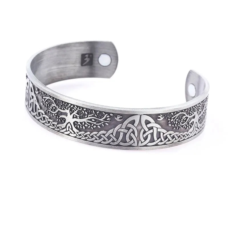 3 Colors Tree of Life Bangles Bracelets Norse Viking Wicca Cuff Celtics Knot Magnetic Bracelet Bangle for Women Men Jewelry Gift