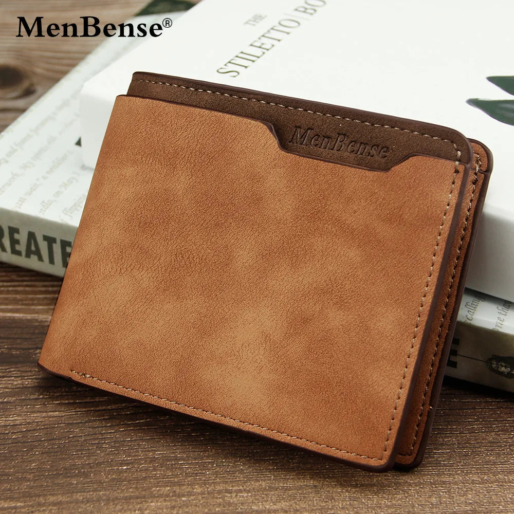 Brand Men Wallets High Quality Slim Short Male Wallet Patchwork Style Pu Leather Card Holder Purse Coin Money Bag