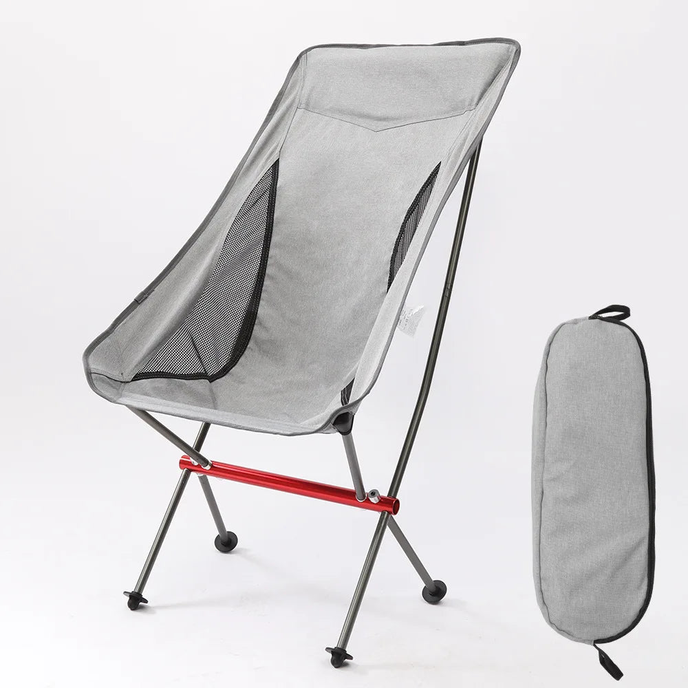 Portable Ultralight Foldable Outdoor Camping Chair Collapsible Picnic Backrest Seat Folding Aluminum Alloy Stool