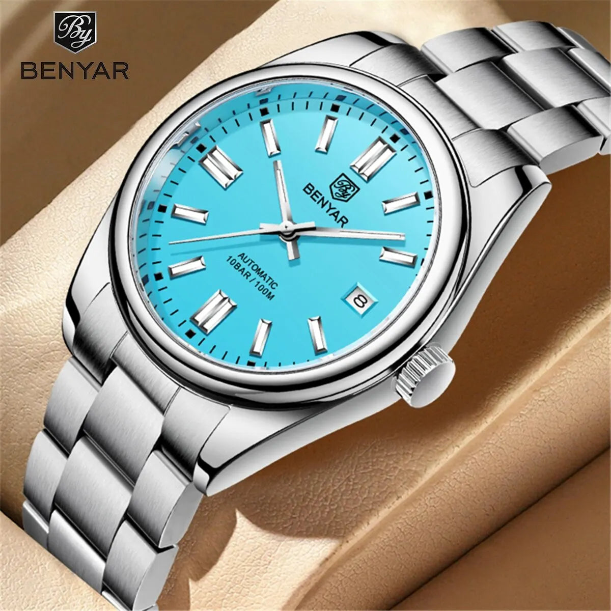 2024  New Luxury Men Mechanical Wristwatches 10Bar Waterproof Automatic Watch Stainless Steel Sports Diving Watch for Men