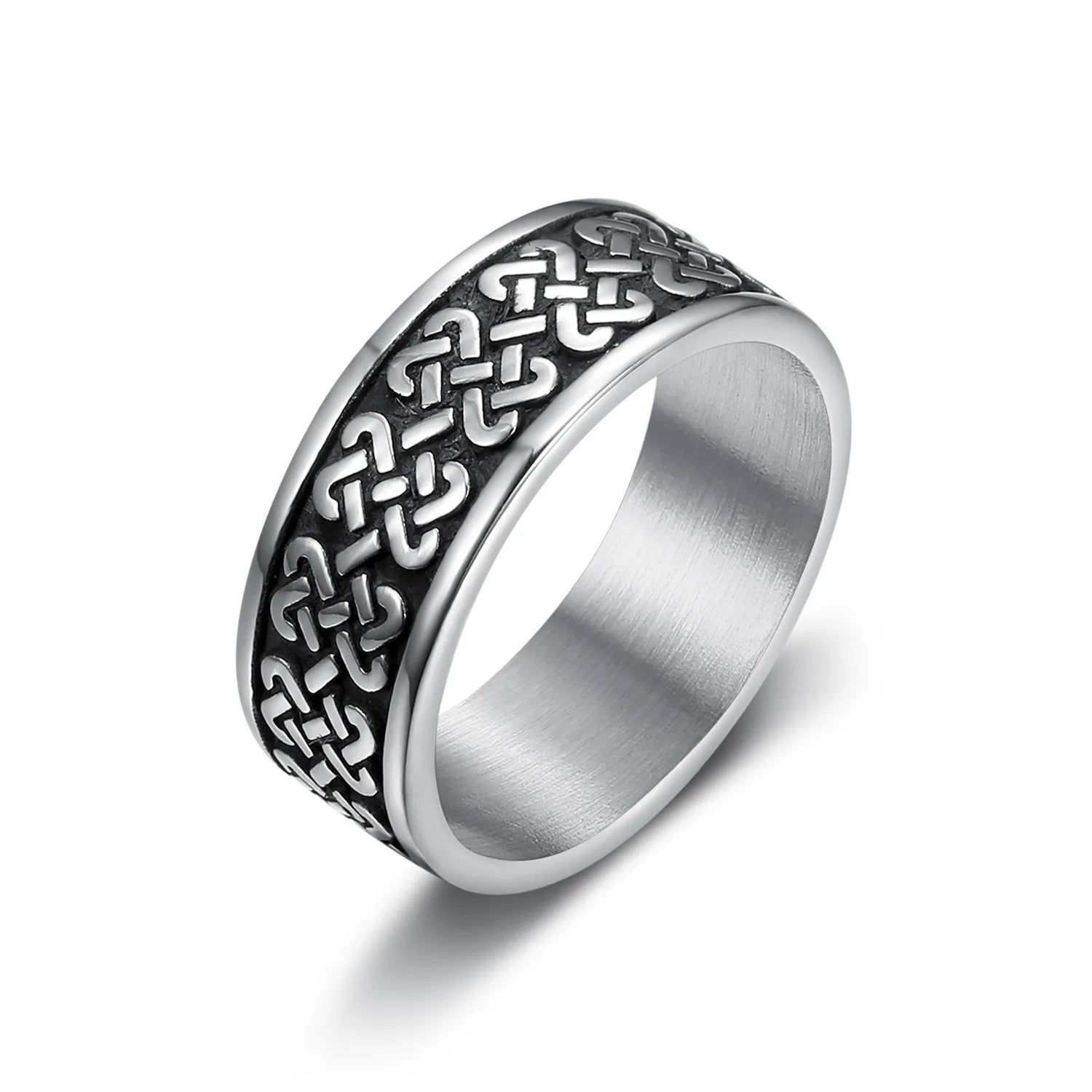 Stainless Steel Celtic Knot Totem Rings for Men Women Vintage Viking Celtic Knot Amulet Ring Punk Style Party Jewelry Party Gift