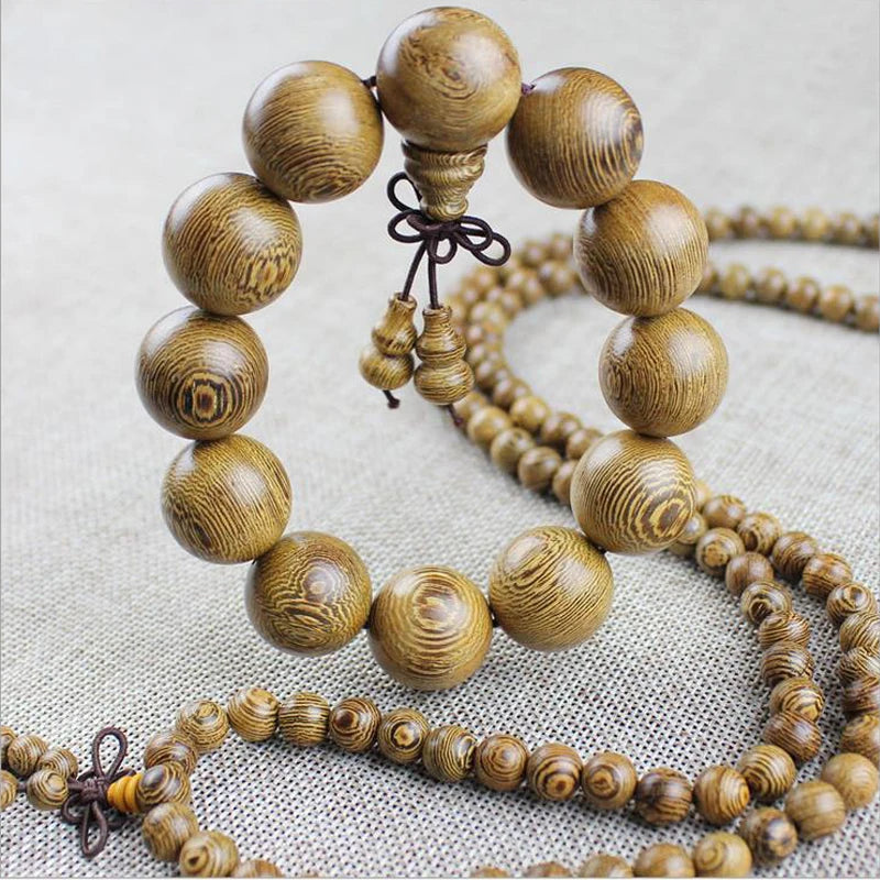 Chicken Wing Wood Buddhist Prayer Beads Tibetan Mala Buddha Bracelet Rosary Wooden Bangle Women Men Jewelry Pulseira