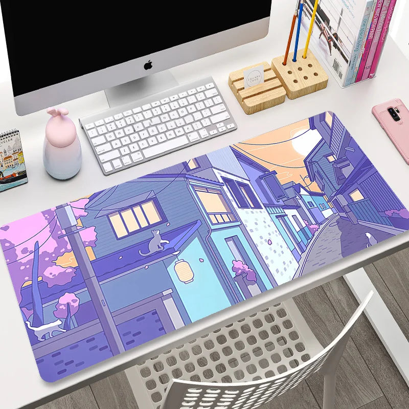 Kawaii Large Mousepad Game Mouse Pad Gamer Big Mouse Mat Cute PC Computer XXL Mouse Carpet 900X400 Mause Pad Keyboard Desk Mat