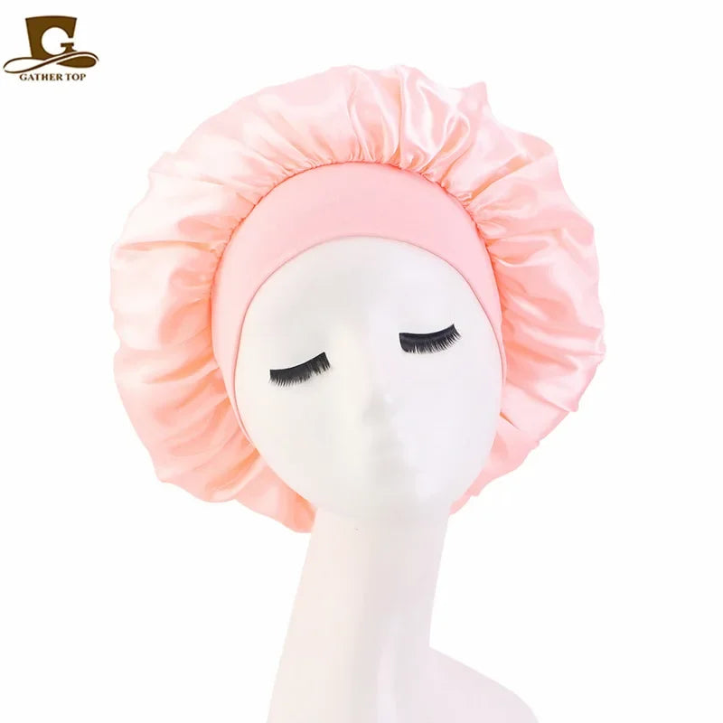 Soft Shower Caps Soft Silk Night Caps Hair Care Bonnet Nightcap for Women Beauty Salon Hair Care Hats Bathroom Products