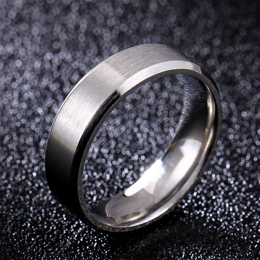 4Mm Simple Smooth Women Rings Black Stainless Steel Men Rings Birthday Gifts Rings for Men