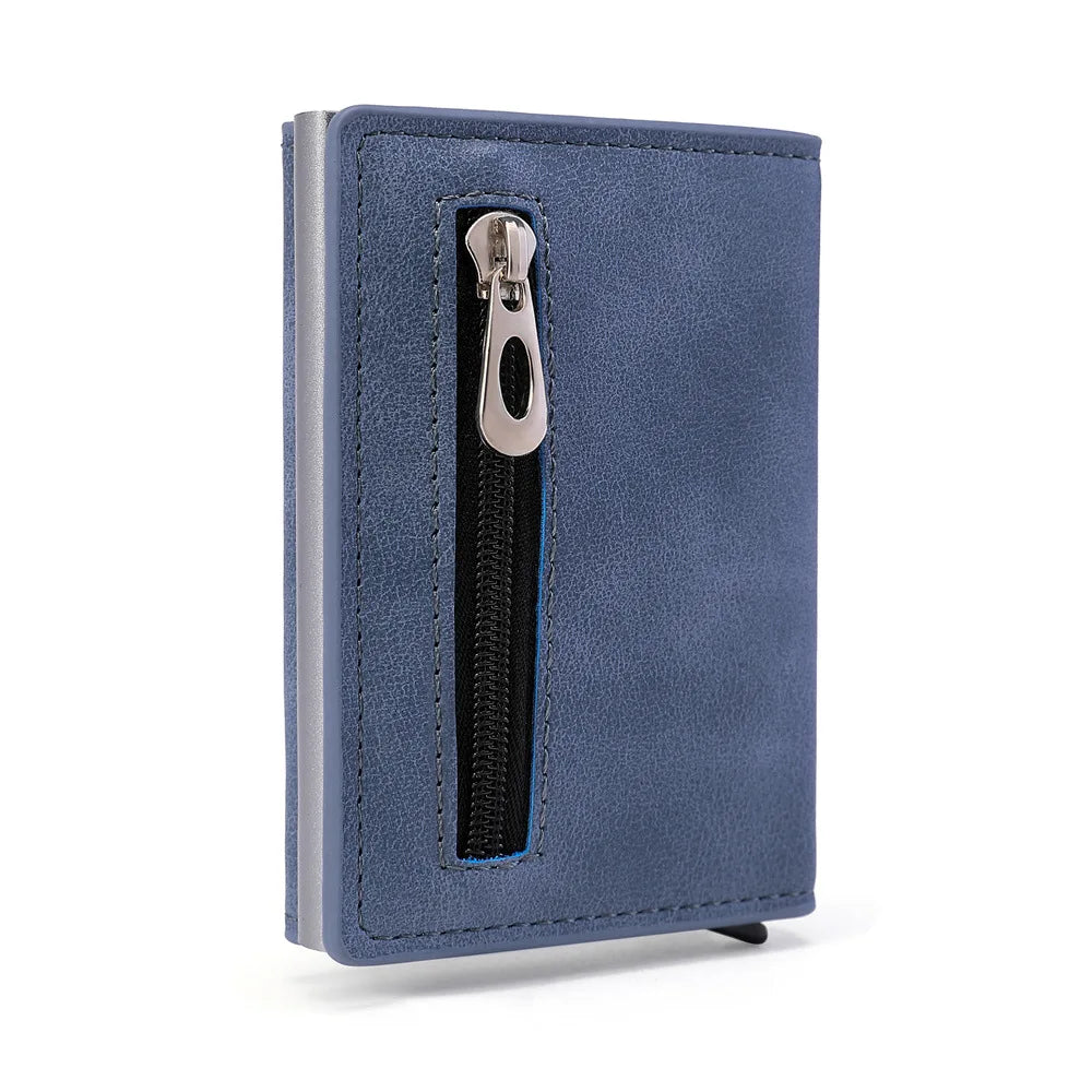 PU Leather Men Wallet Rfid Anti-Magnetic Credit Cards Holder with Organizer Coin Pocket & Money Clips Purse