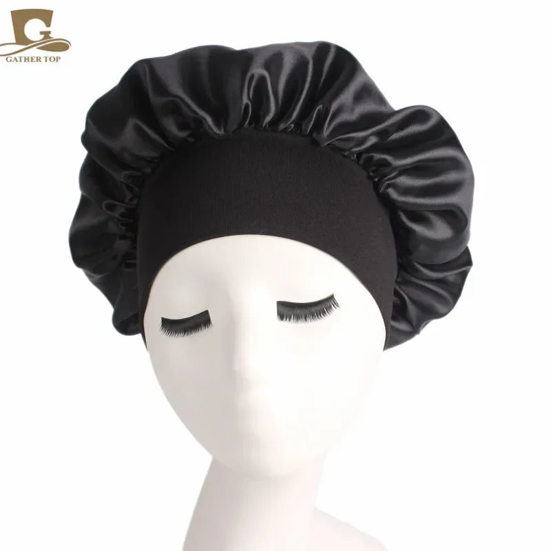 Soft Shower Caps Soft Silk Night Caps Hair Care Bonnet Nightcap for Women Beauty Salon Hair Care Hats Bathroom Products