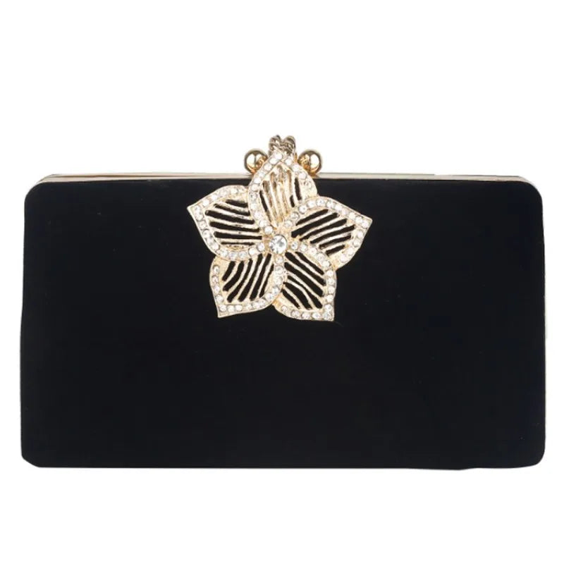 19X12Cm New Ladies Velvet Bag Dinner Party Bag Clutch Bag Rhinestone Cheongsam Bag Female Messenger Banquet Bag A5515