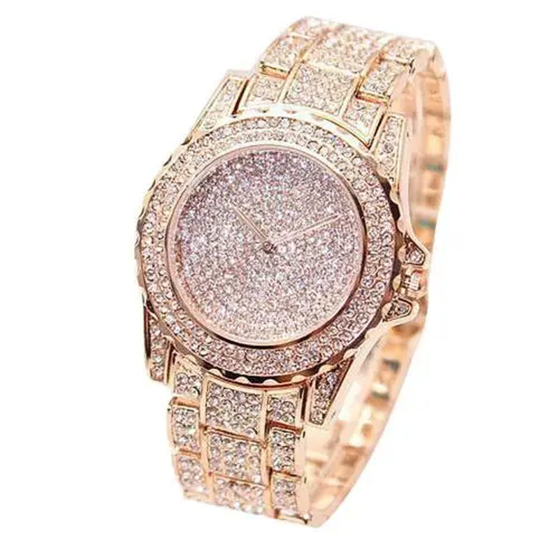 2022 Watch for Women Fashion Rhineston Women Watch Luxury round Quartz Watch Women'S Wristwatch Shinny Crystal Watch Reloj Mujer